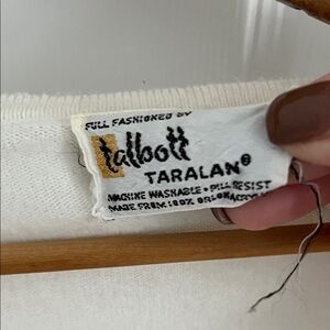 Talbott Tarolan vintage Women's Cream Cardigan Sweater